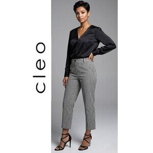 CLEO - Black and white gingham print pants